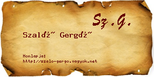 Szaló Gergő névjegykártya