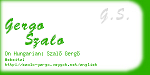 gergo szalo business card