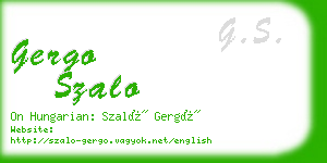 gergo szalo business card